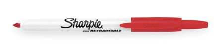 SANFORD CORPORATION 32702 RETRACTABLE SHARPIE MARKER,NONTOXIC,RED