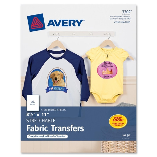 AVERY 3302 TRANSFER,IRON-ON,STETCHABLE