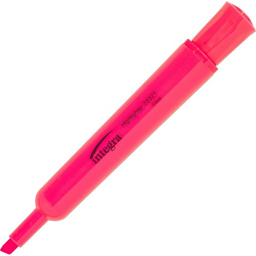INTEGRA 33321 DESK HIGHLIGHTER,12/PK,FLUORESCENT PINK