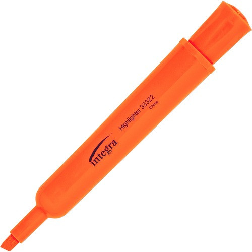 INTEGRA 33322 DESK HIGHLIGHTER,FLUORESCENT ORANGE