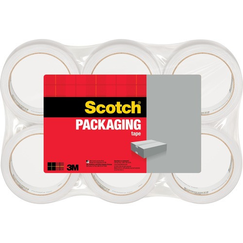 3M 33506 PACKING TAPE,3 CORE,6/PK,CLEAR