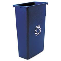 RUBBERMAID COMMERCIAL PRODUCTS 354075BE RECYCLING SLIM WASTEBASKET,BLUE