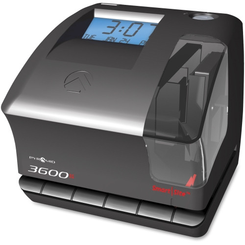 PYRAMID 3600SS TIME CLOCK/DOCUMENT STAMP,BLACK