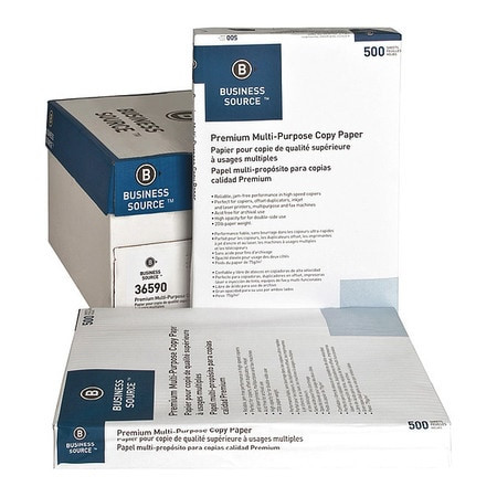 BUSINESS SOURCE 36590 MULTIPURPOSE PAPER,20LB,5RM/CT,WHITE