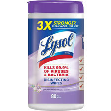 RECKITT BENCKISER 89347CT DISINFECTING WIPES,7X8, 80/CANISTER
