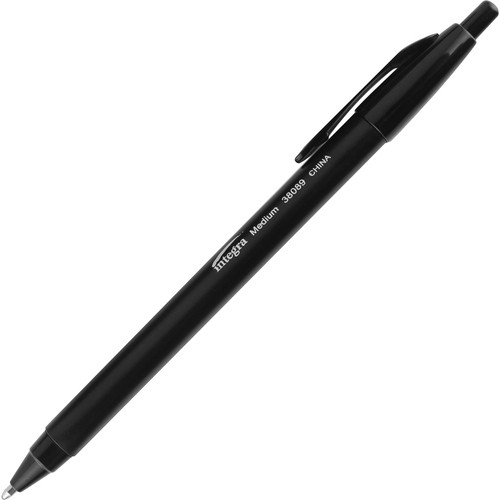 INTEGRA 38089 BALLPOINT PENS,RETRACTABLE,BLACK