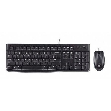 LOGITECH, INC. 920002565 WIRED DESKTOP SET,KEYBOARD/MOUSE, BLACK