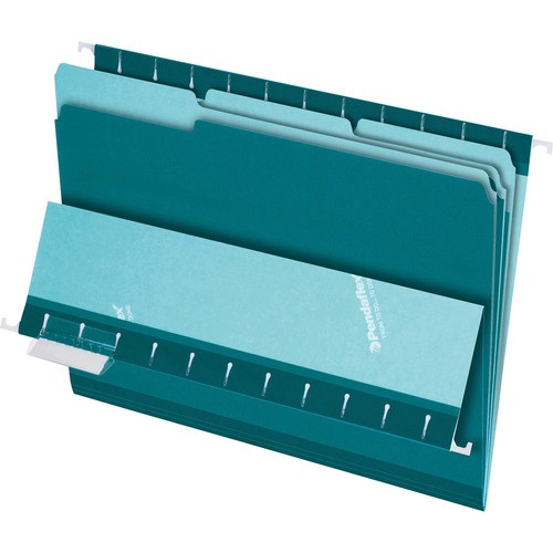 PENDAFLEX 421013TEA INTERIOR FOLDER,1/3 TAB CUT, LETTER, TL