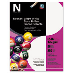 NEENAH PAPER 91904 CARD STOCK,BRIGHT WHITE, 250 SHEETS/PACK