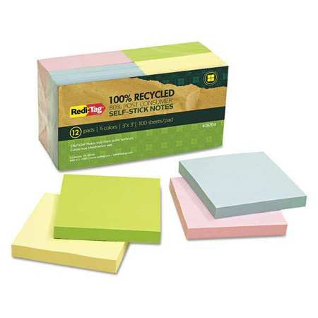 REDI-TAG CORPORATION 26704 RECYCLED NOTES,100 SHEET PADS/PACK