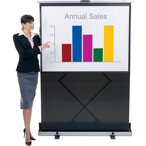 QUARTET 980S EURO PORTABLE CINEMA SCREEN W/BLACK CARR