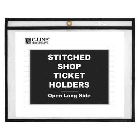 C-LINE PRODUCTS 49912 HOLDER,SHOPTICKET,12X9,CLBK
