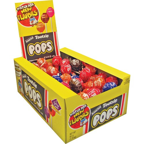 TOOTSIE ROLL INDUSTRIES 508 TOOTSIE  TOOTSIE POPS, 60OZ., 100/BX