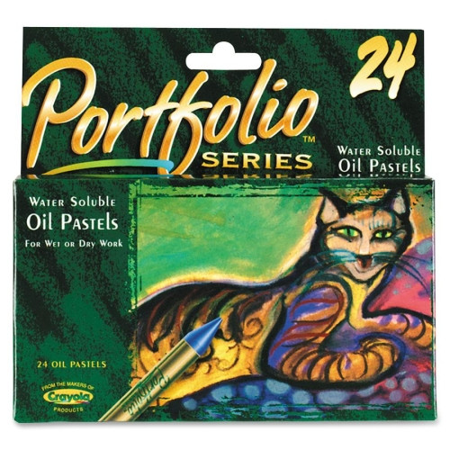 CRAYOLA 523624 PORTFOLIO OIL PASTELS,24/CT,ASSORTED