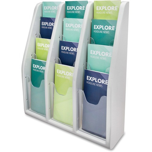 DEFLECT-O 52809 PAMPHLET HOLDERS,15-3/4"X5"X19-3/4",GRAY