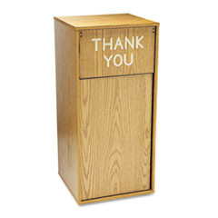 SAFCO 9728MO WASTE RECEPTACLE,W/FLAT TOP,PUSH DOOR