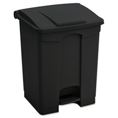 SAFCO 9923BL RECEPTACLE,STEP-ON,BK