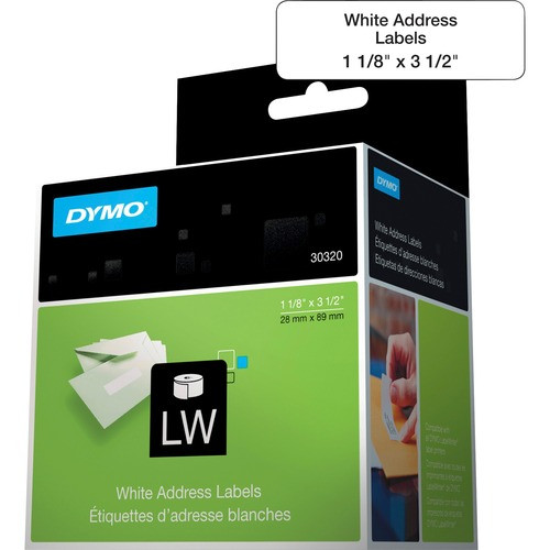 DYMO 30320 ADDRESS LABELS,WHITE,520/BOX
