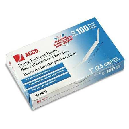ACCO BRANDS USA LLC A7070013G PRONG FASTENERS BASE 1 CAPACITY PK100