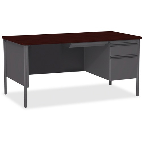 LORELL 60916 LORELL  SINGLE PEDESTAL DESK, RH, 66"X30