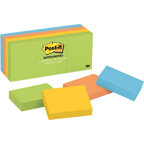 3M 653AU 3M  POST-IT NOTES, 1-1/2"X2",12/PK, 100 
