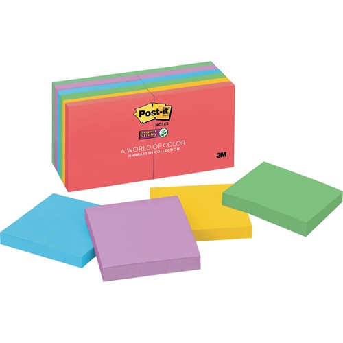 3M 654-12SSAN 3M  SUPER STICKY PADS,90 SHTS/PD,3"X3", 