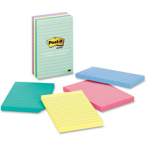 3M 6605PKAST 3M  ORIGINAL NOTE PADS, LINED,4"X6",100 