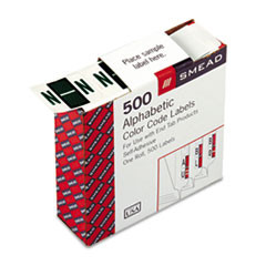 SMEAD MANUFACTURING CO. 67084 COLOR CODE LABELS, 1"X1-1/4", 500/RL