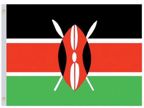 VALLEY FORGE FLAG CO 35223780 PERMA-NYL 3'X5' NYLON KENYA FLAG