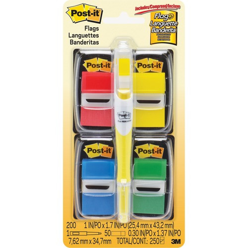 3M 680-RYBGVA 3M  FLAGS, 1", BONUS PACK PEN, HIGHLIGHT