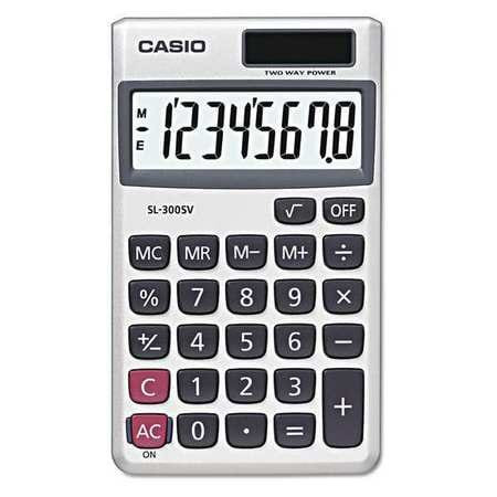 CASIO, INC. SL-300SV SL-300SV HANDHELD CALCULATOR, 8-DIGIT LC