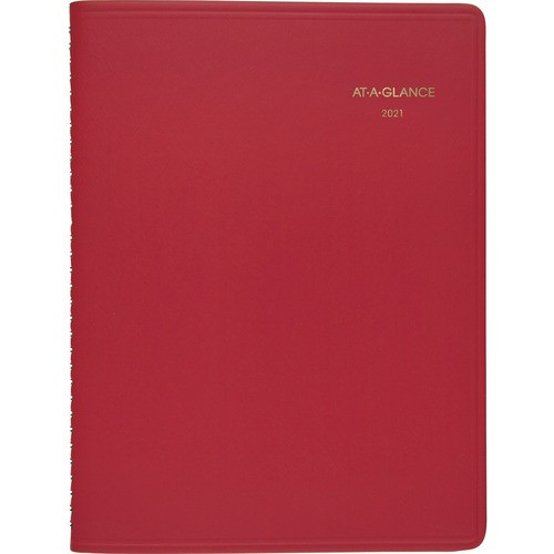 AT-A-GLANCE 7094013 WEEKLY APPOINTMENT BOOK,JAN-DEC,RED