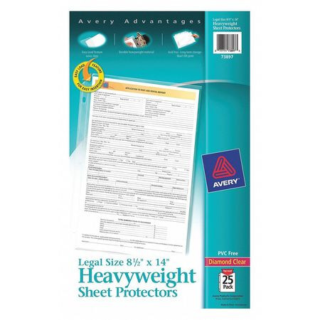 AVERY 73897 PROTECTOR,SHEET,LGL,25,CLR