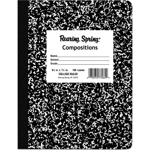 ROARING SPRING PAPER PRODUCTS 77264 COMPOSITION BOOK,COLLEGE RULED,100 SH