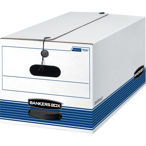 FELLOWES 00704 STOR/FILE STORAGE BOX,WHITE/BLUE,12/CT