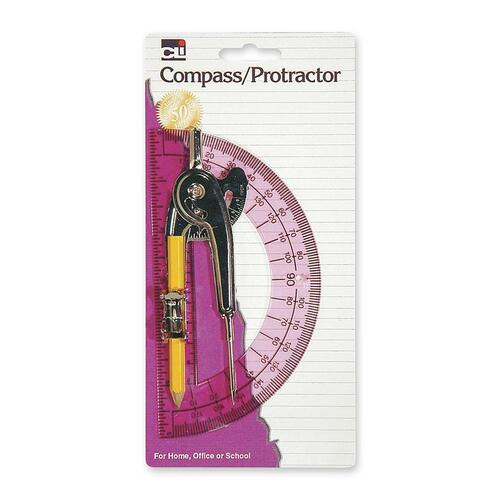 CHARLES LEONARD, INC 80960 SET,COMPASS & PROTRACTOR