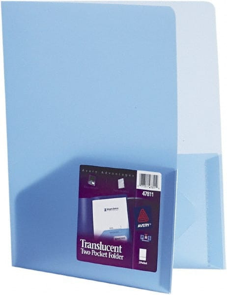 AVERY 47811 FOLDER,2-POCKET,TRNSLCNT,BE