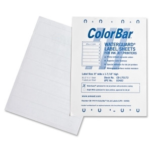 SMEAD MANUFACTURING CO. 02483 LABEL,CLRBAR/8INKJT,WH