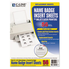 C-LINE PRODUCTS 92423 INSERT,LSR/IJ,3.5X2.25,WE56