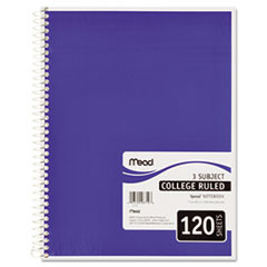 MEAD PRODUCTS 06710 NOTEBOOK,WIRE,CLLG,3SUB,120