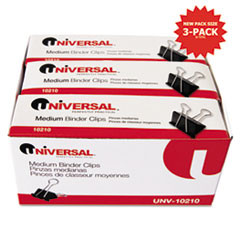 UNIVERSAL 10210VP CLIP,BINDER,MED,36/PK