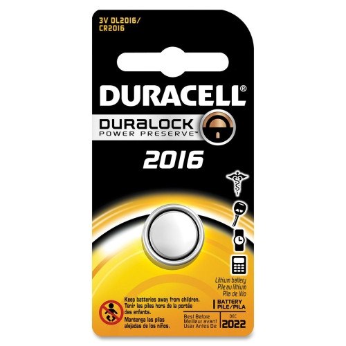 DURACELL DL2016BPK SECURITY LITHIUM BATTERIES,3 VOLT