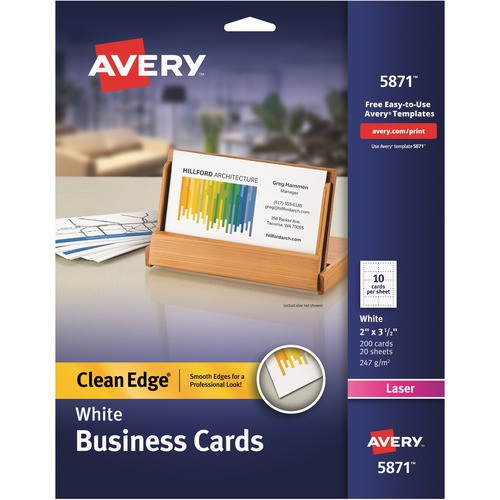 AVERY 5871 BUSINESS CARDS, WHITE MATTE, 10/SHEET