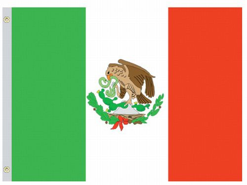 VALLEY FORGE FLAG CO 58233940 PERMA-NYL 5'X8' NYLON MEXICO FLAG