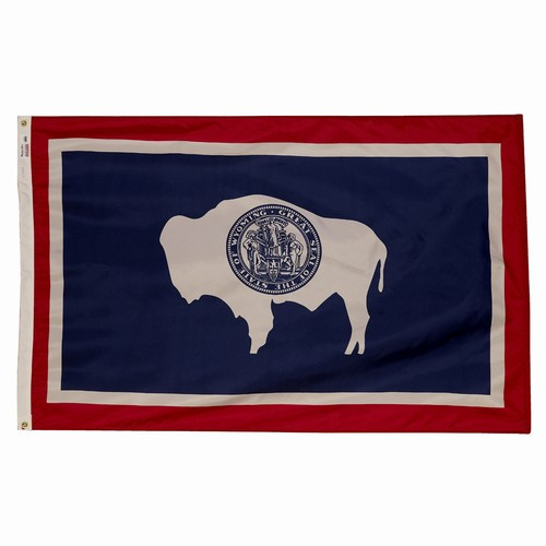 VALLEY FORGE FLAG CO 60232500 SPECTRAMAX 6'X10' NYLON WYOMING FLAG