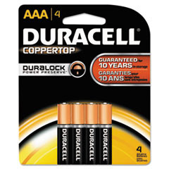 DURACELL MN2400B4Z ALKALINE BATTERIES,COPPERTOP