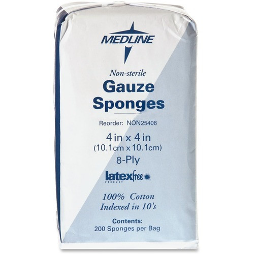 MEDLINE NON25408 MEDLINE  GAUZE SPONGES, NONSTERILE, 4"X4