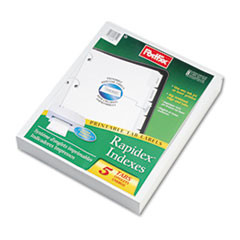 ESSELTE PENDAFLEX CORP. 11314 LABEL DIVIDERS,5 TAB,LETTER,WHITE