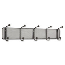 SAFCO 6403BL RACK,WALL,5 HOOKS,BK