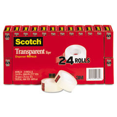 3M COMPANY 600K24 TAPE,RL,TRANS,3/4X1000,24PK